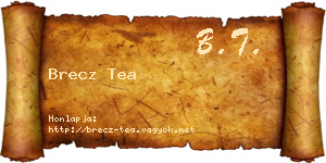 Brecz Tea névjegykártya